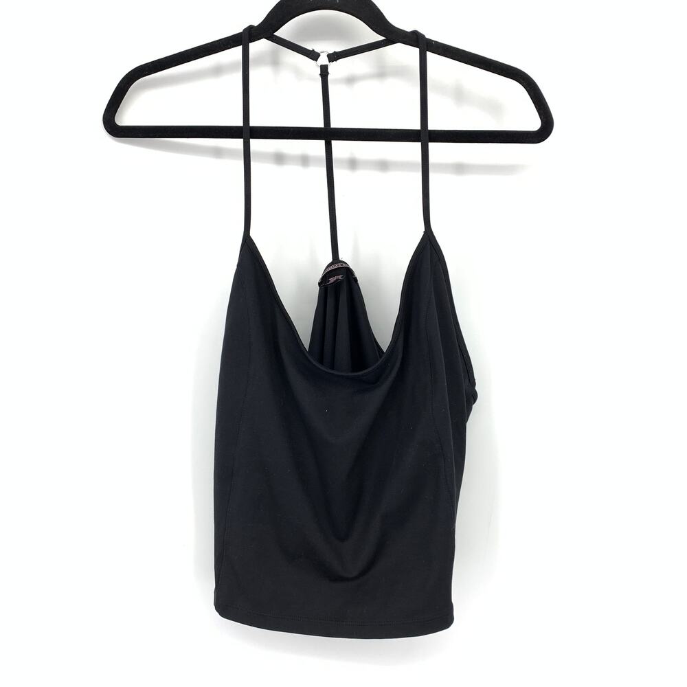Victorias Secret T-Back Cropped Tank Top Womens Size XXL Black